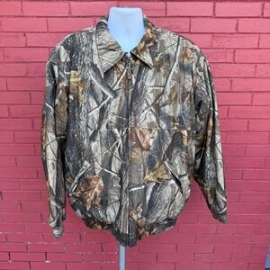 Vtg Game Winner Mens 2XL Realtree Camo Jacket‎ Waterproof Lined Hunting Outdoor